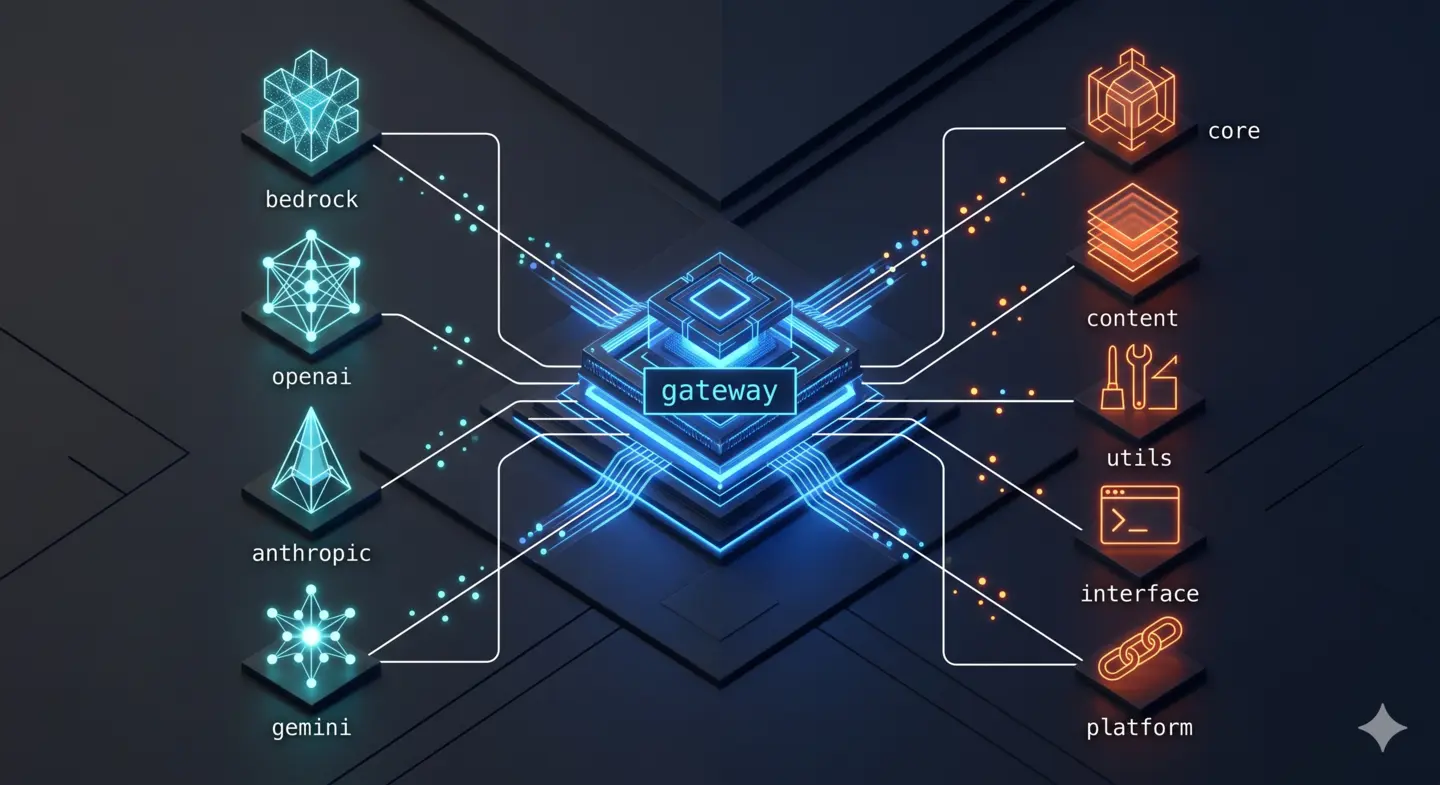 Five projects, all routing through the same gateway.
